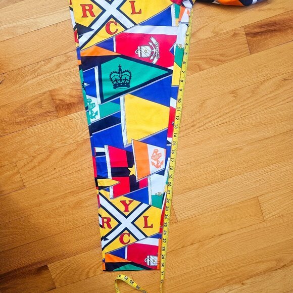 NEW Ralph Lauren Burgee Flag Print Knit Pajama Shirt Pant Set Mens Medium - Picture 9 of 11